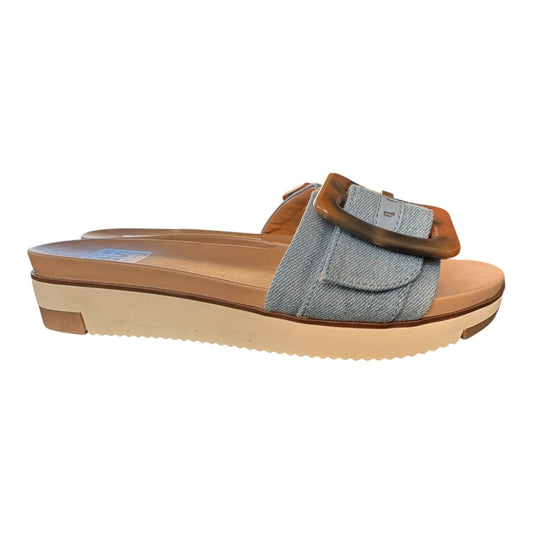 Sandals Heels Block By Dolce Vita In Blue Denim, Size:7.5