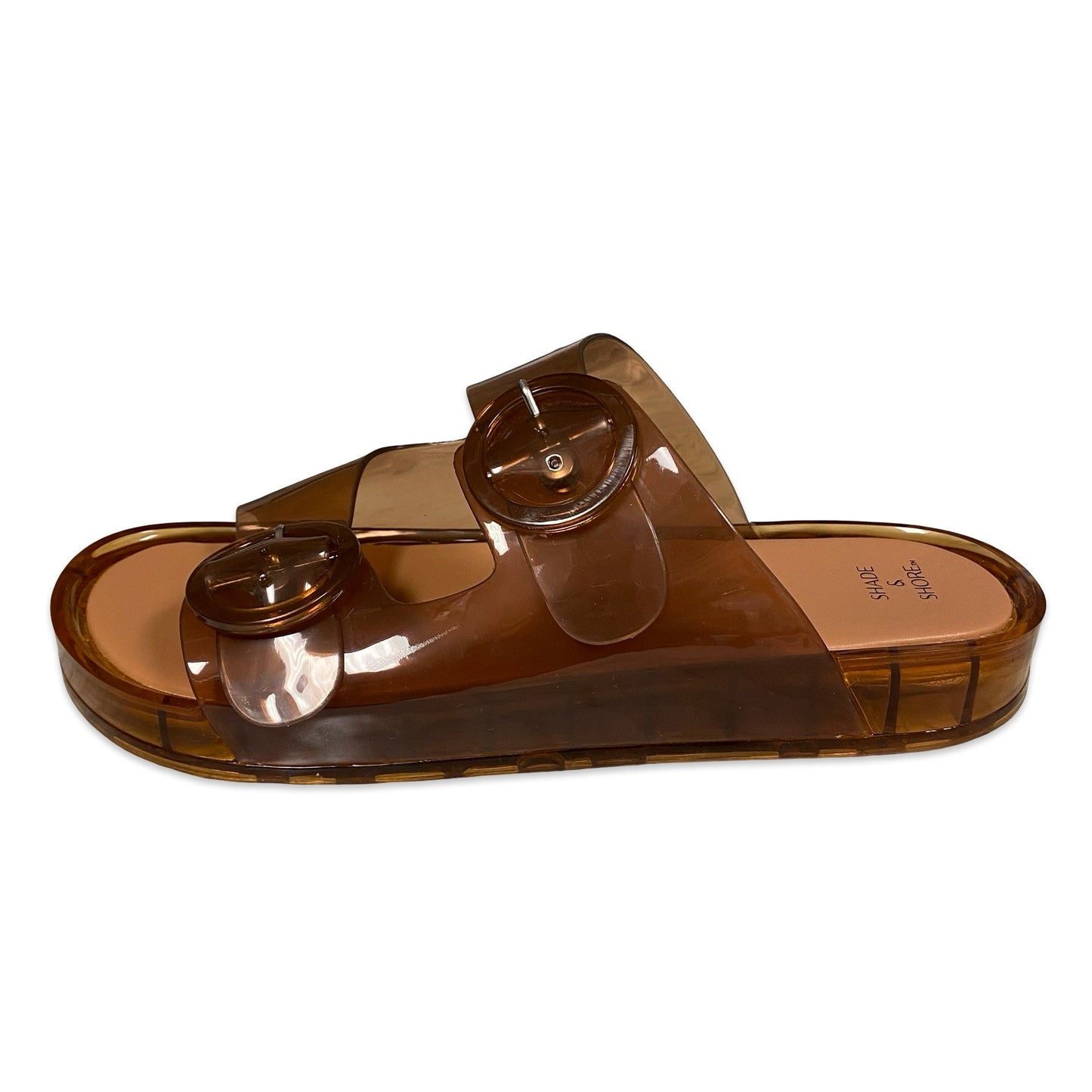 Sandals Flats By Shade & Shore In Brown, Size:10