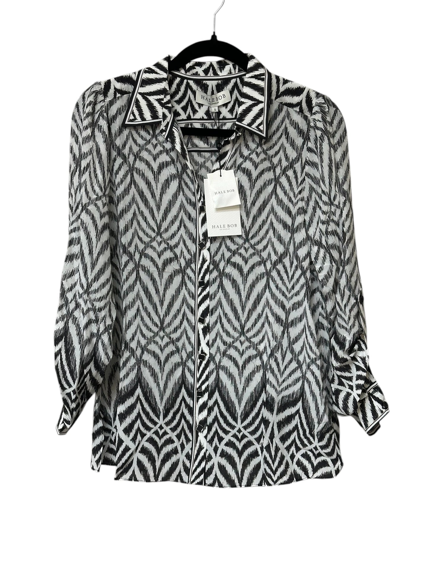 Blouse Ls By Hale Bob In Animal Print, Size:M
