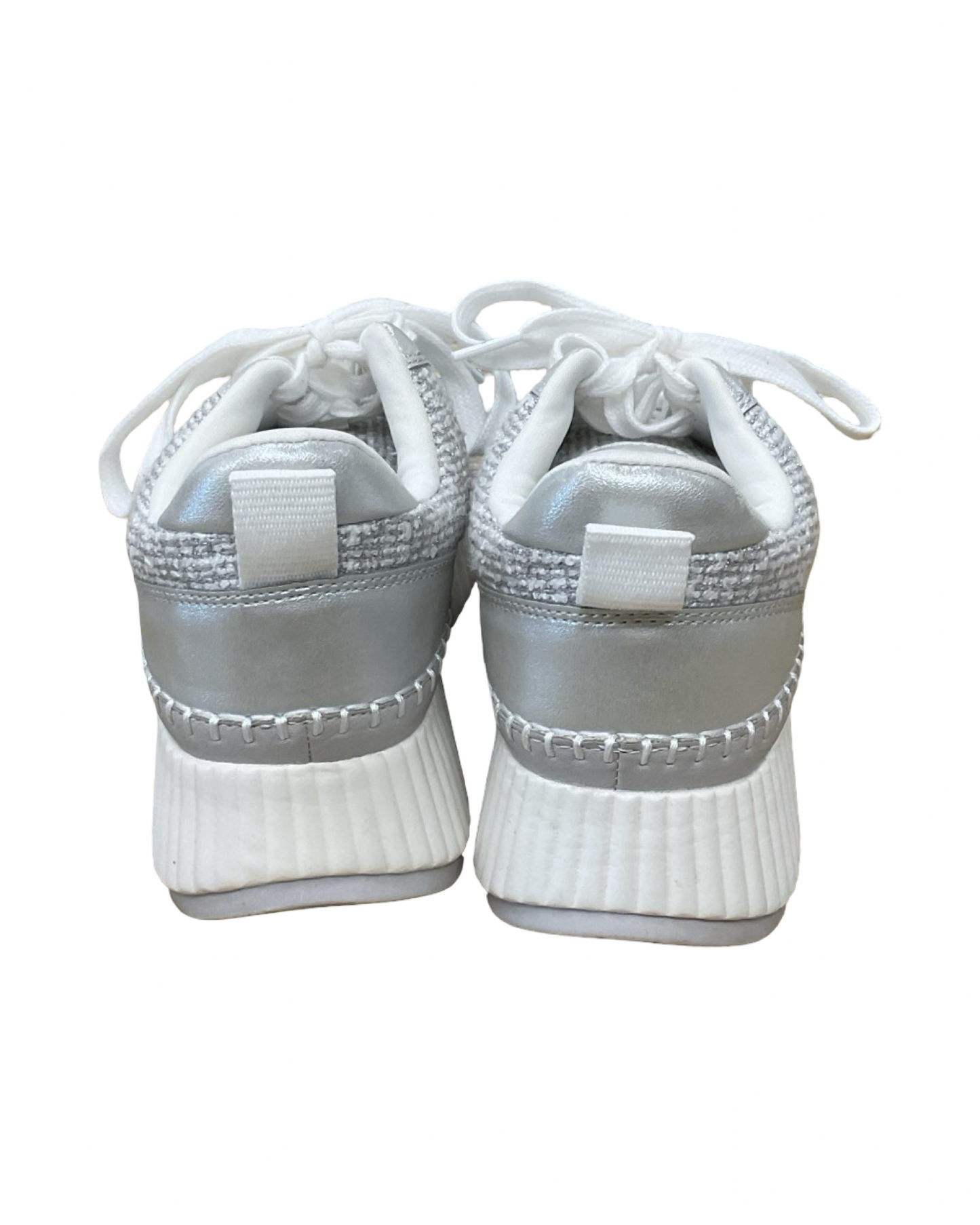 Shoes Sneakers By Universal Thread In Silver & White, Size:8