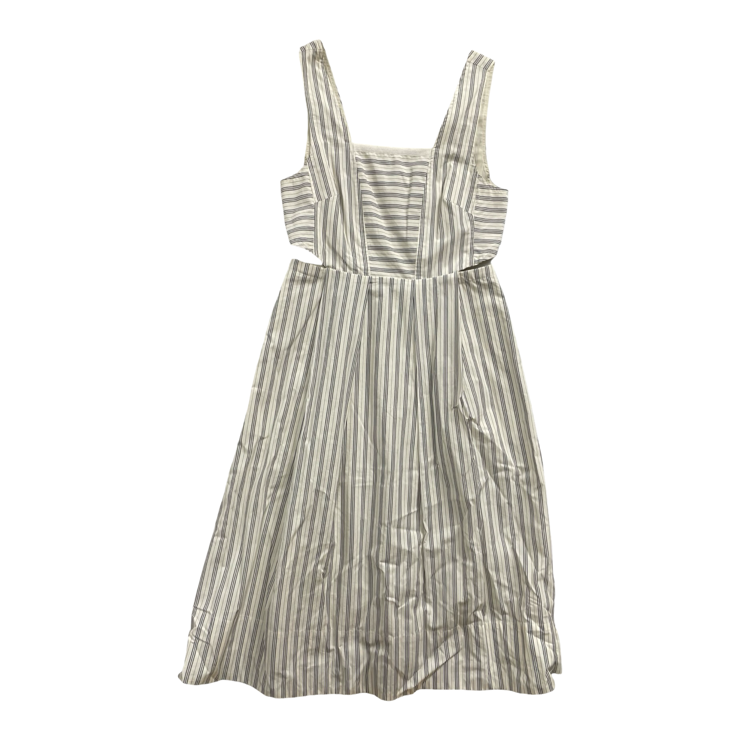 Dress Casual Midi By Madewell In Striped Pattern, Size:4