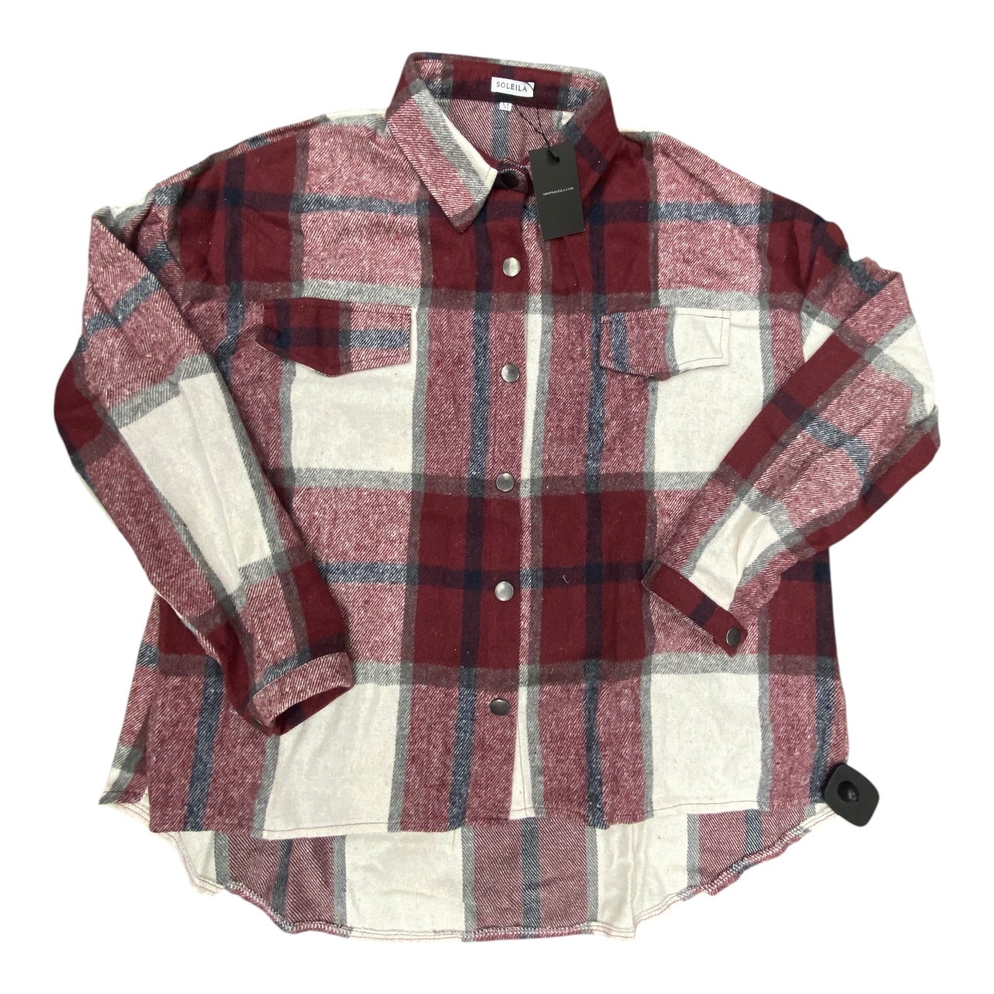 Top Ls By Cmc In Plaid Pattern, Size:M