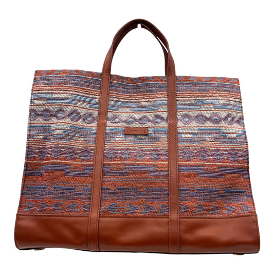 Handbag By Fossil In Blue & Red, Size:Large