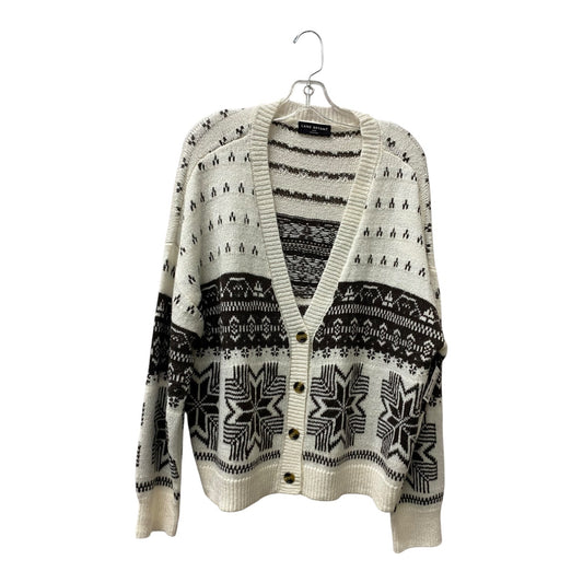 Sweater Cardigan By Lane Bryant In White, Size:1X