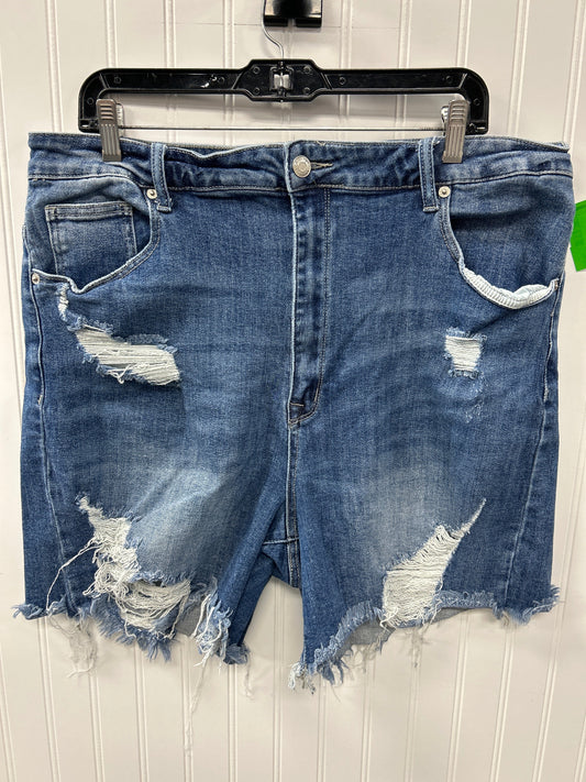 Shorts By Risen In Blue Denim, Size:3X