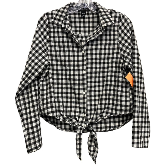 Top Ls By Michael Tyler In Checkered Pattern, Size:M