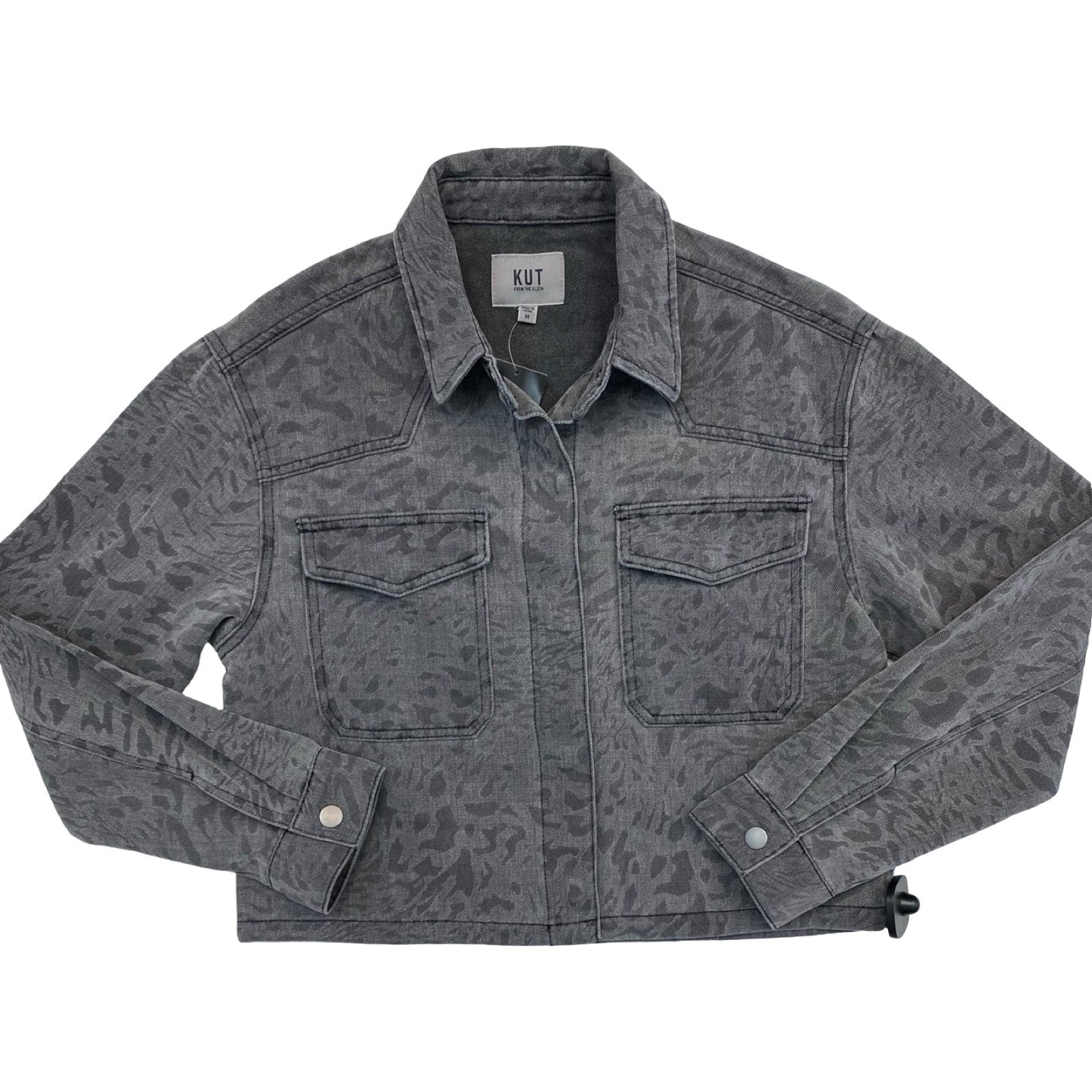 Jacket Denim By Kut In Grey, Size:M