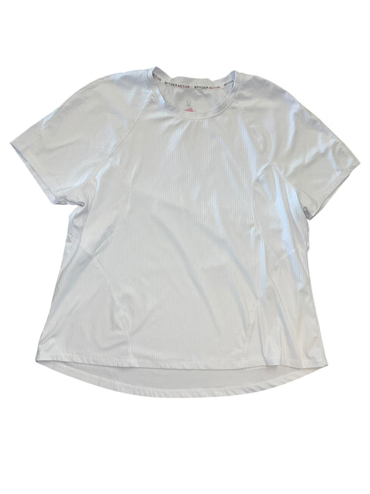 Athletic Top Ss By Spyder In White, Size:Xl