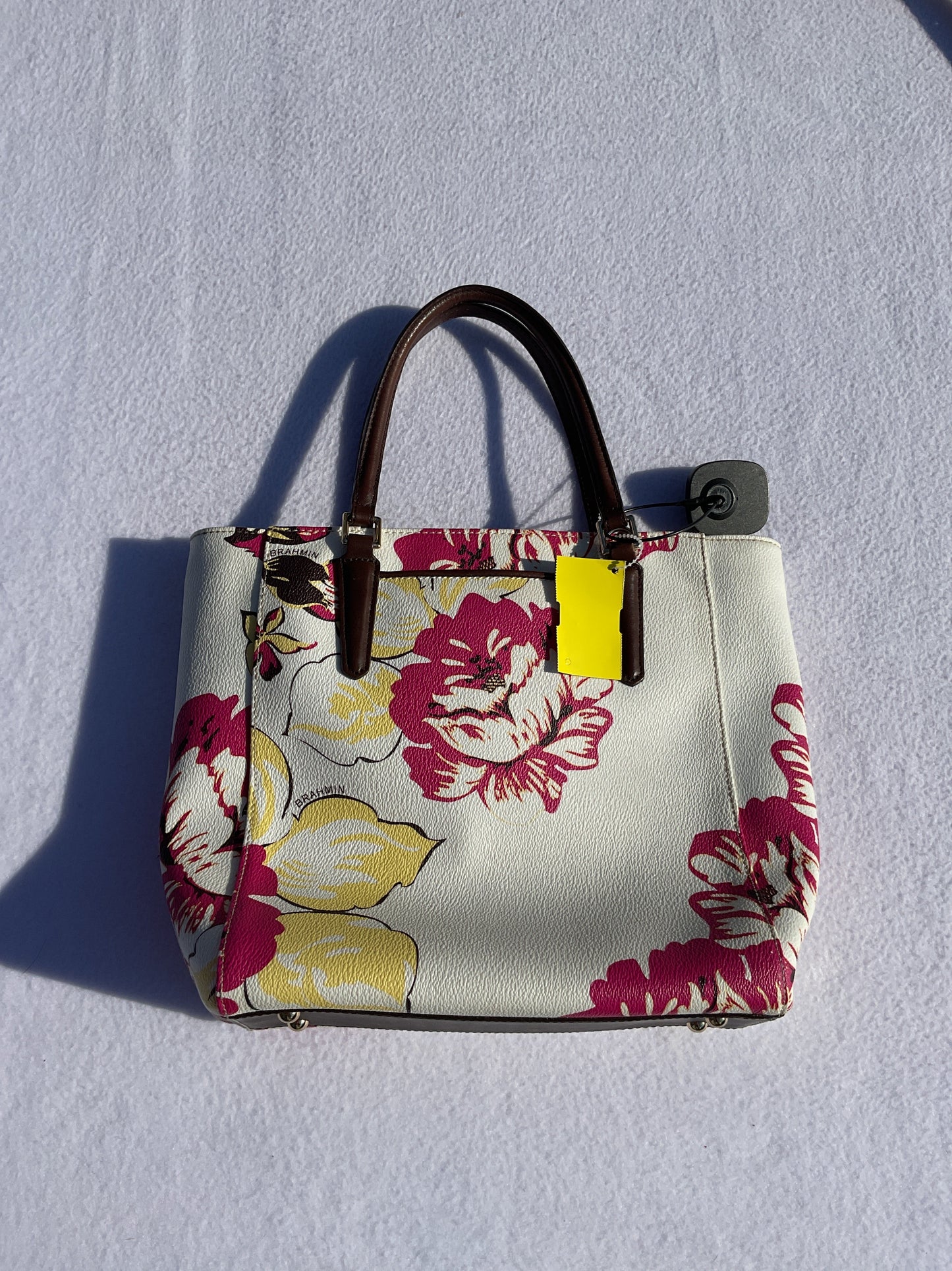 Handbag Designer By Brahmin In Floral Print, Size:Medium