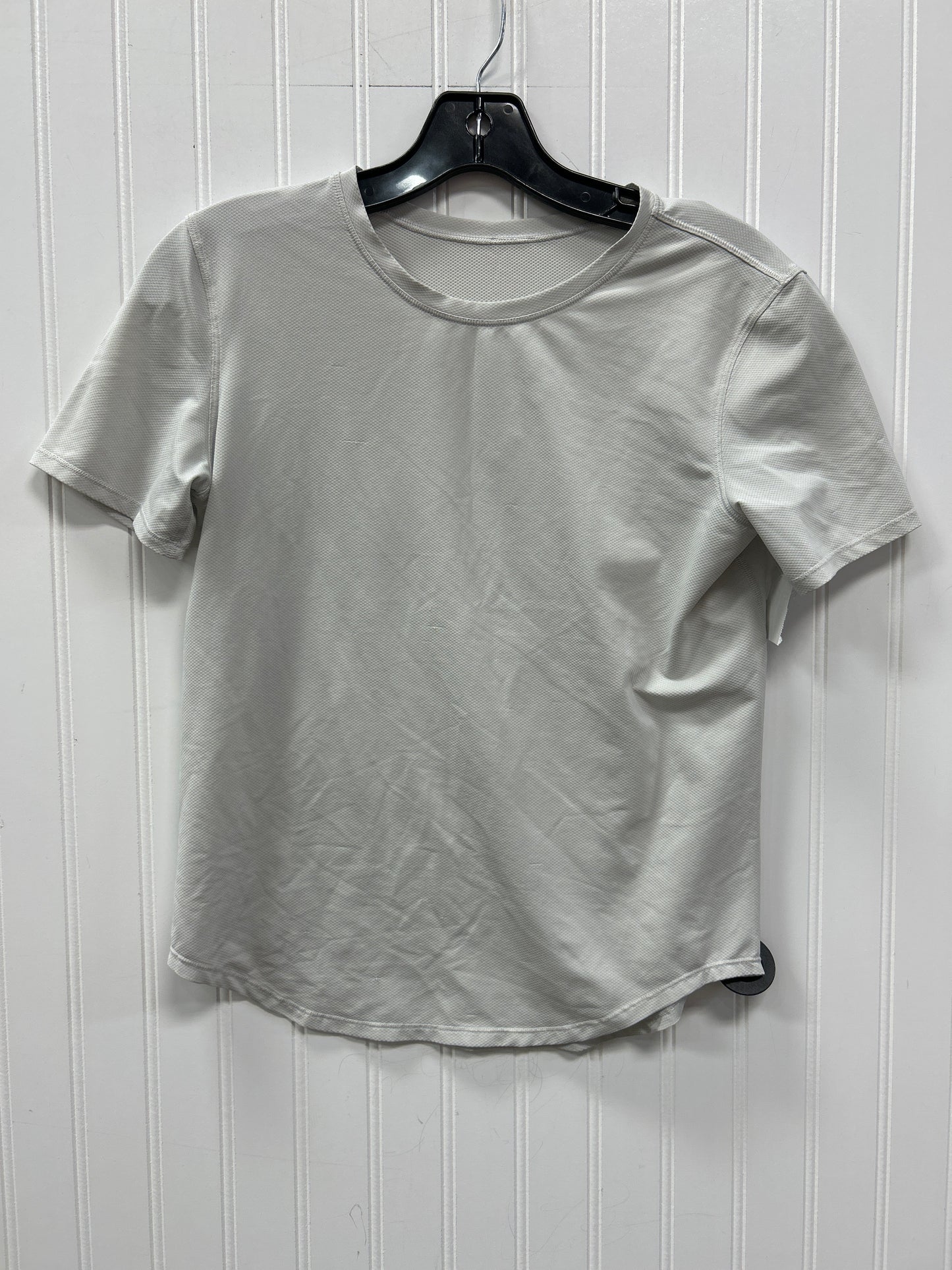 Athletic Top Ss By Lululemon In Grey, Size:4