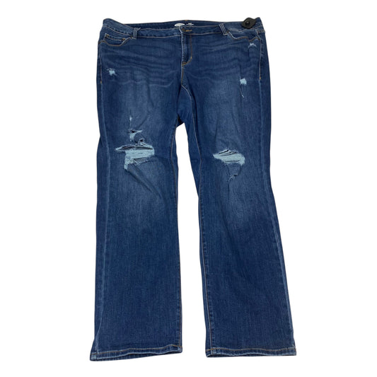 Jeans Straight By Old Navy In Blue Denim, Size:22