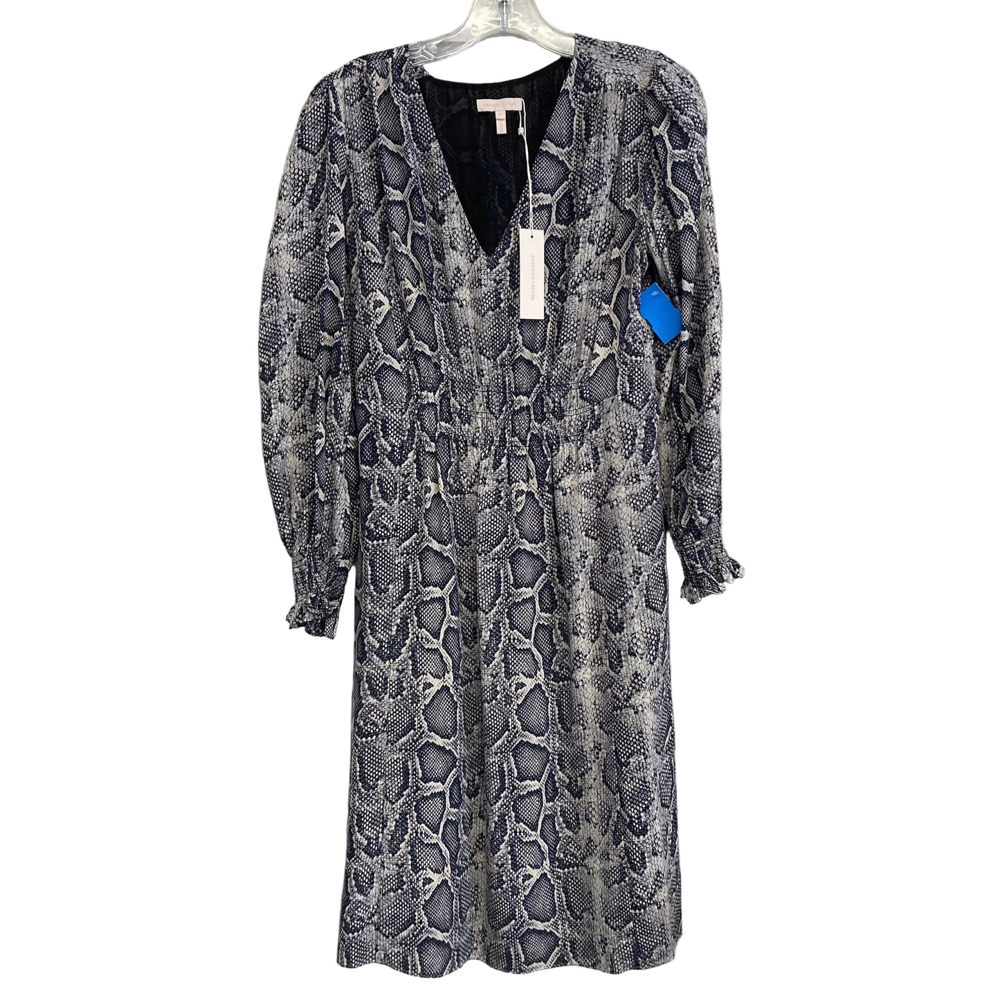 Dress Work By Rebecca Taylor In Blue & Grey, Size:M