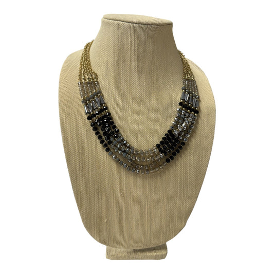 Necklace Statement By Steve Madden In Black & Grey