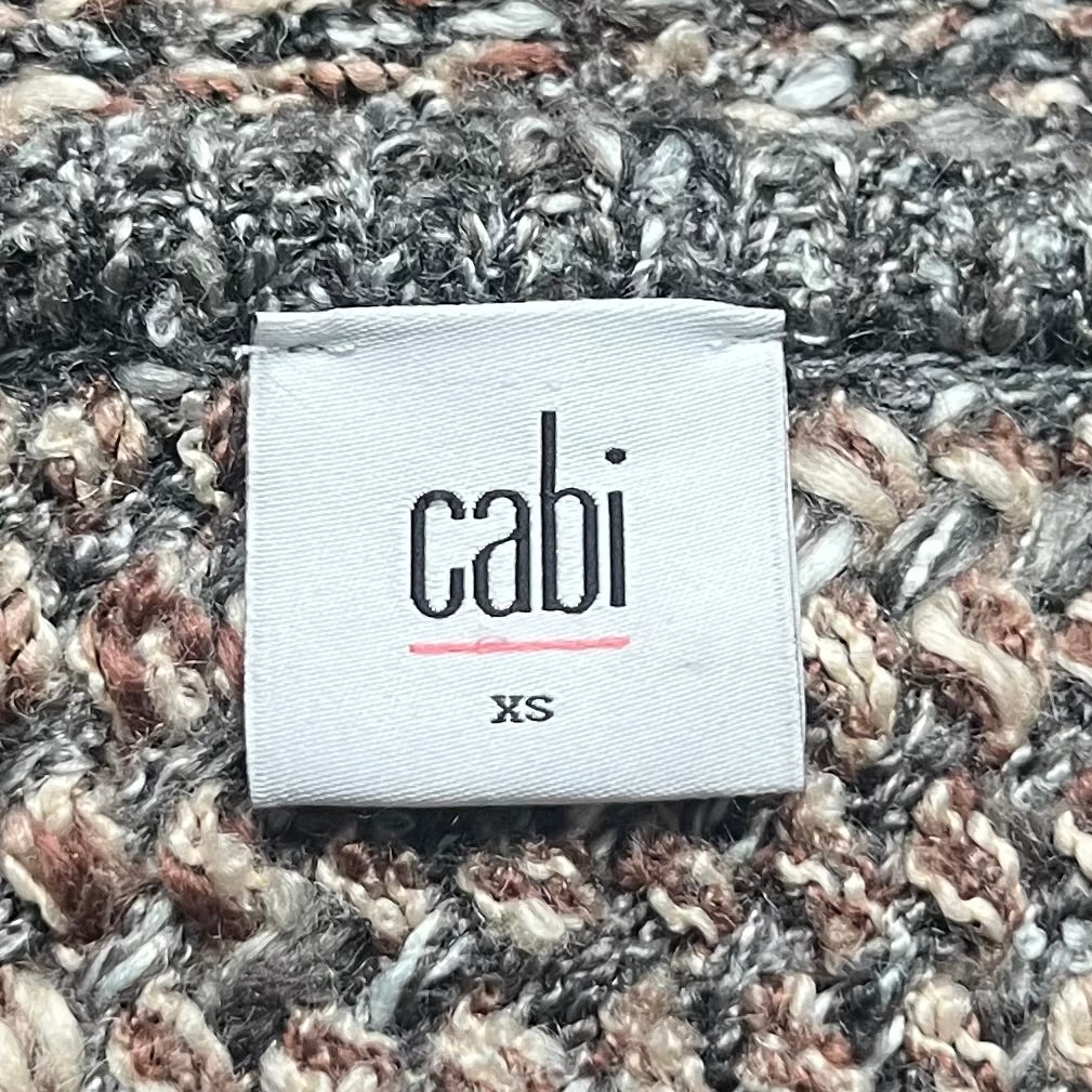 Sweater Cardigan By Cabi In Brown & Grey, Size: Xs