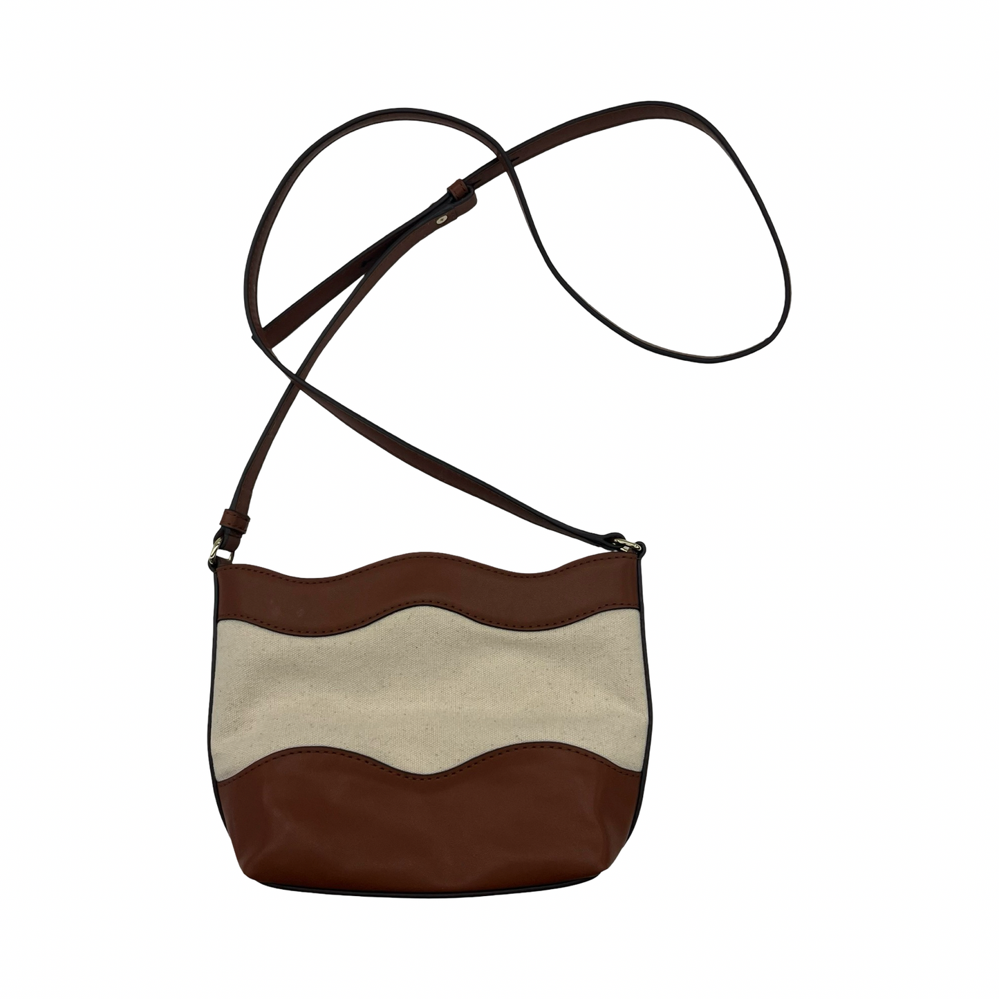 Crossbody By Loft In Brown & Cream, Size:Small