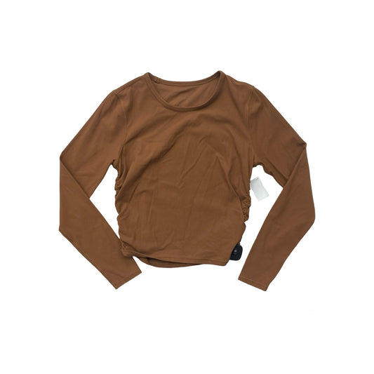 Athletic Top Ls Crewneck By Lululemon In Brown, Size:M