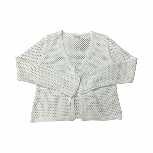 Sweater Cardigan By Hem & Thread In White, Size:S