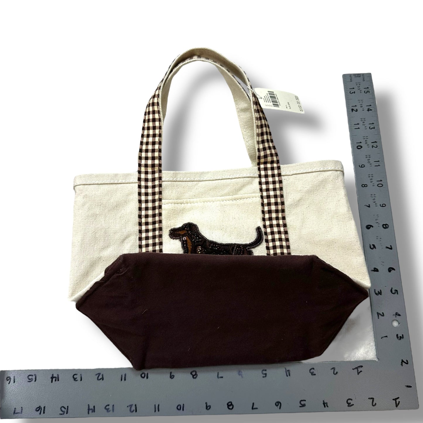 Hartley Beaded canvas Quail dog Tote By Anthropologie, Size: Small