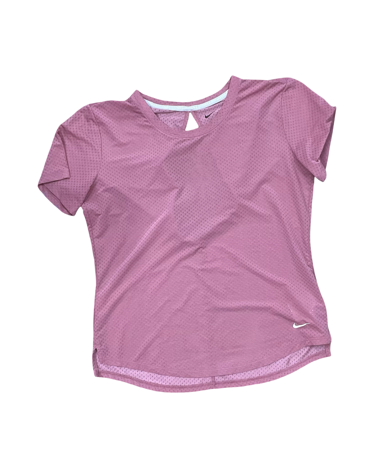 Athletic Top Ss By Nike In Pink, Size:M