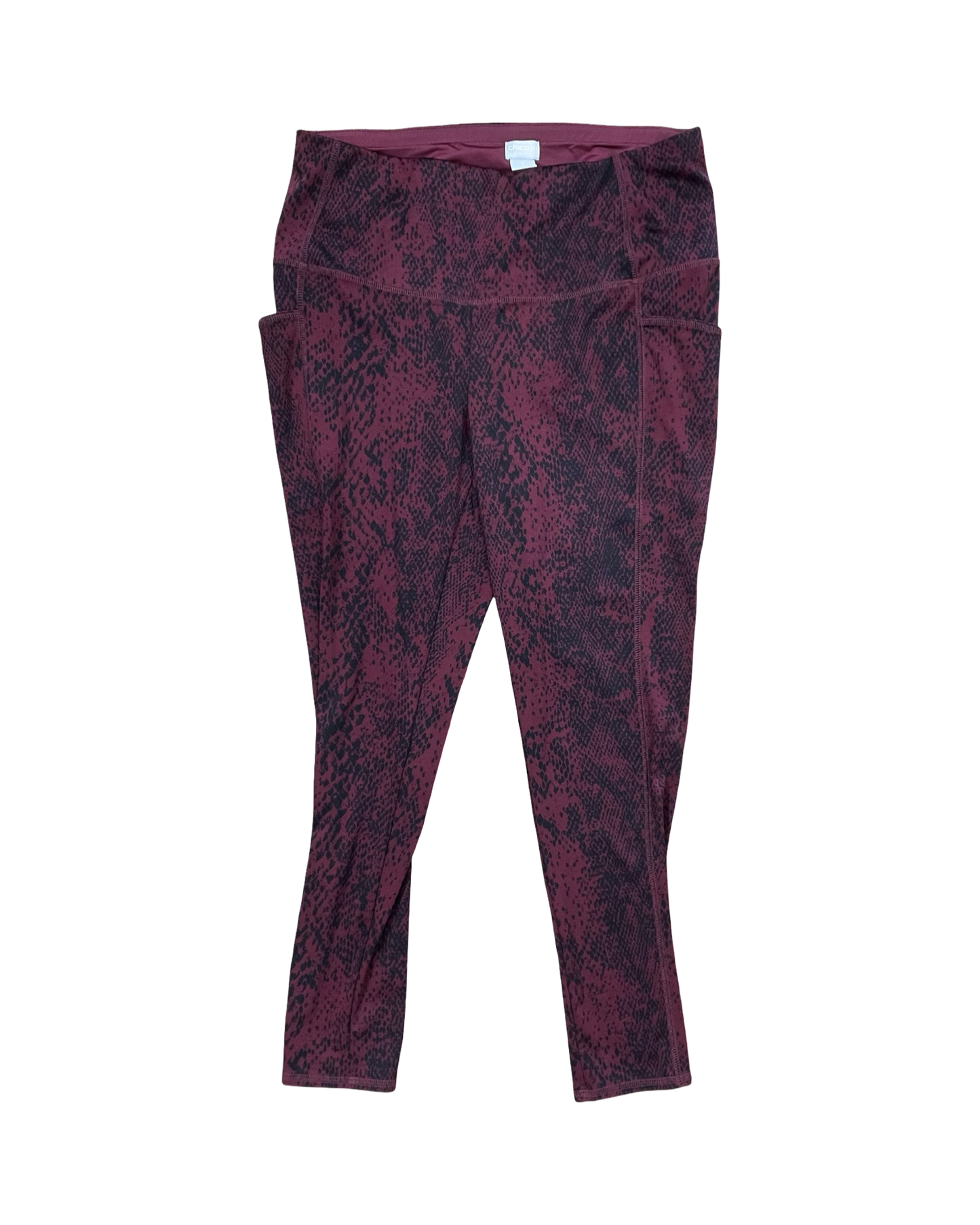 Athletic Pants By Chicos In Maroon, Size:L