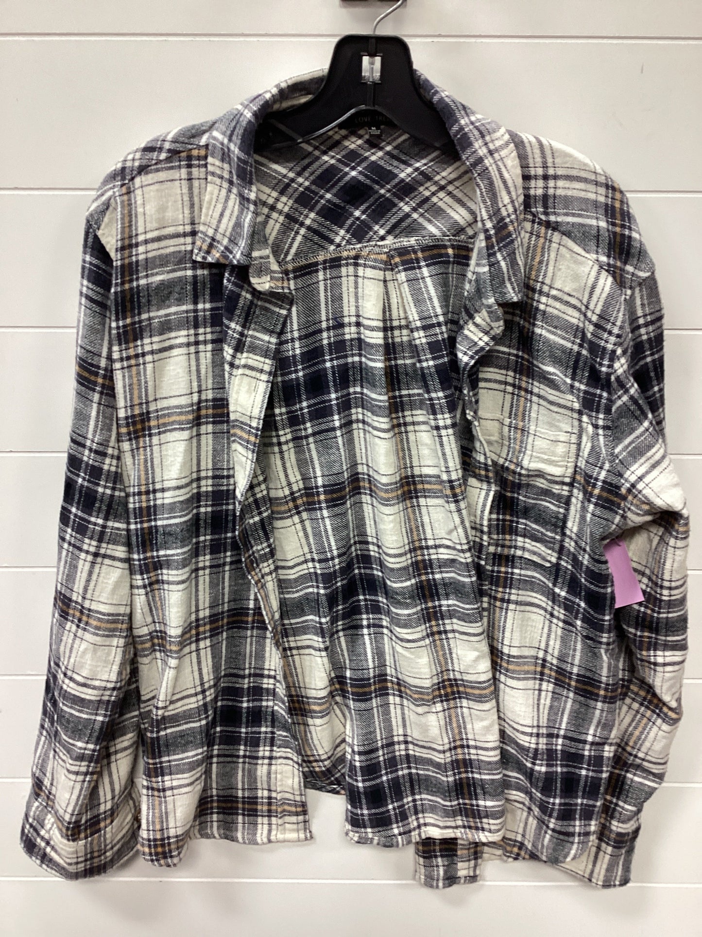 Top Ls By Love Tree In Blue & Cream, Size:M