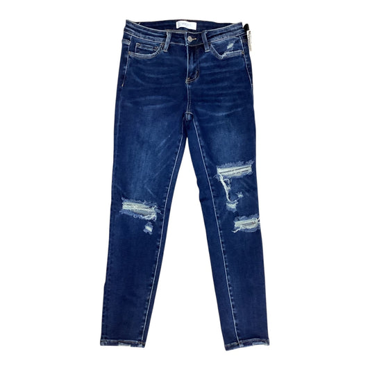 Jeans Skinny By Vervet In Blue Denim, Size:4