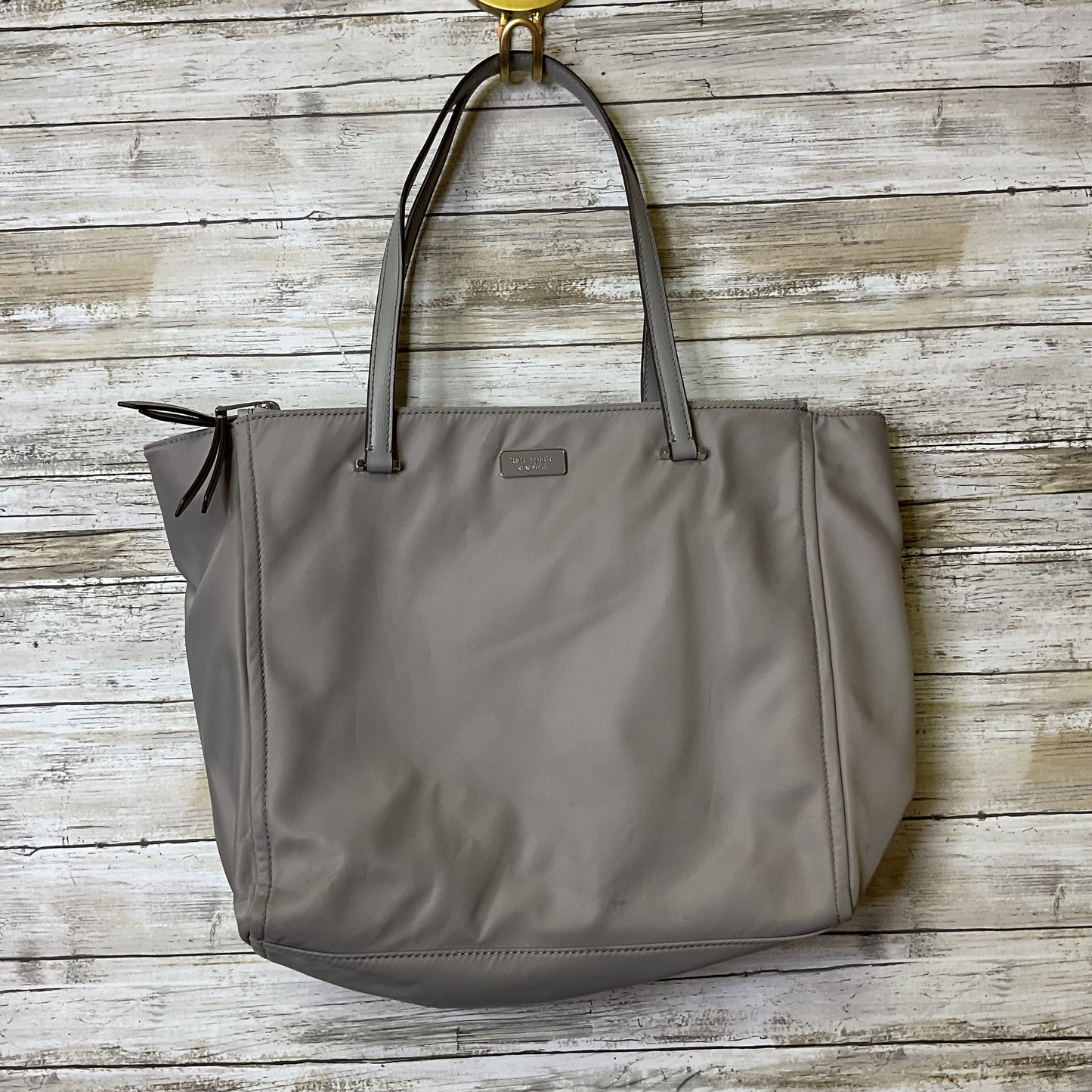 Handbag Designer By Kate Spade In Grey, Size:Large