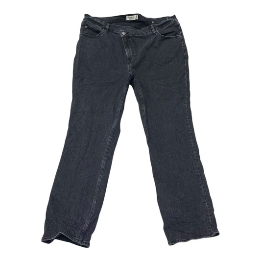 Jeans Straight By Abercrombie And Fitch In Black Denim, Size:20