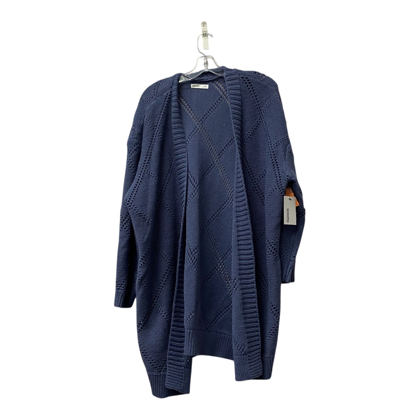 Sweater Cardigan By Sonoma In Blue, Size:1X