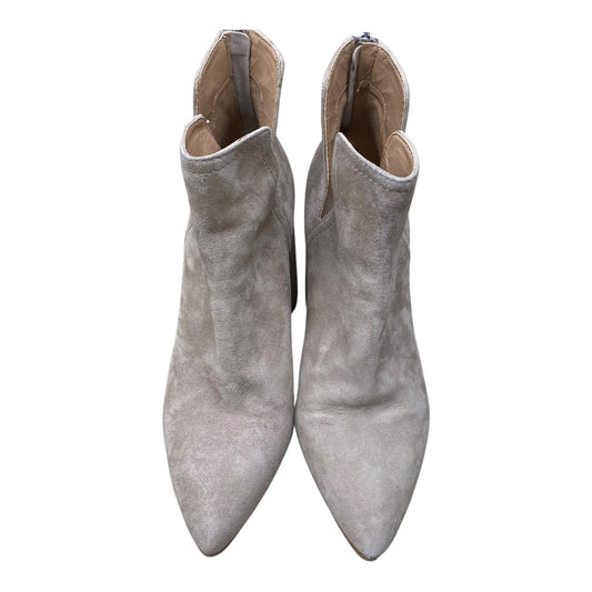 Boots Ankle Heels By Steve Madden In Beige, Size:8