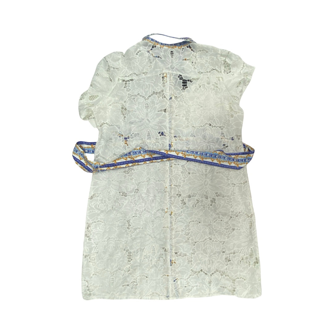 Dress Party Midi By Boston Proper In Blue & White, Size:Xl