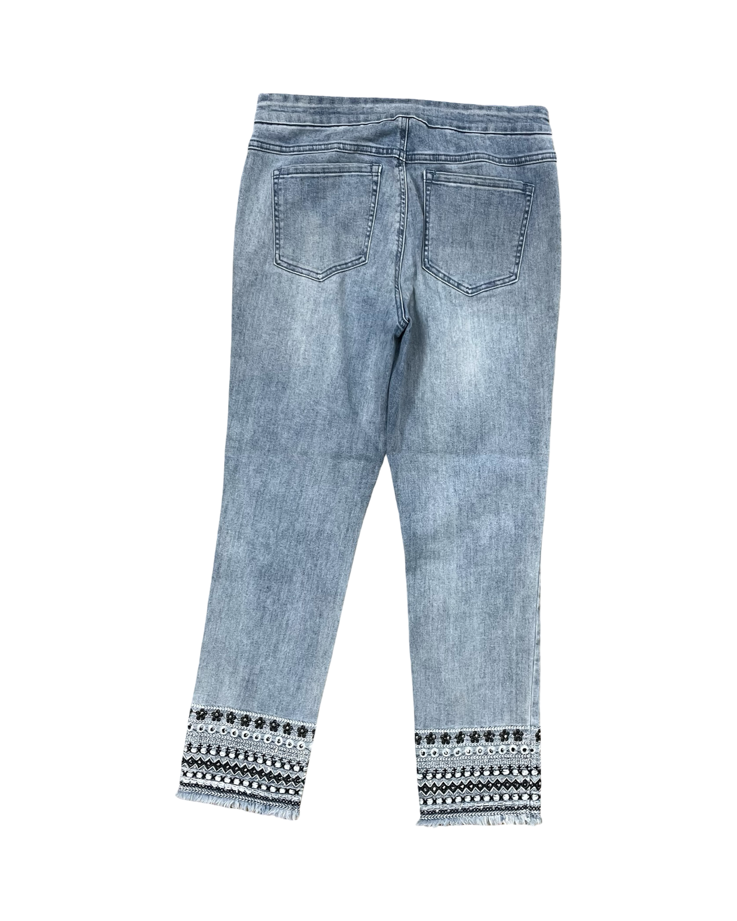 Jeans Skinny By Tribal In Blue Denim, Size:8