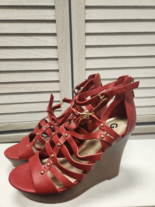 Sandals Heels Wedge By Guess  Size: 9