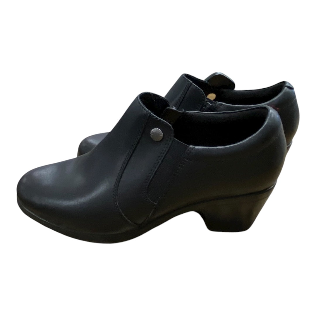 Boots Ankle Heels By Clarks In Black, Size:9