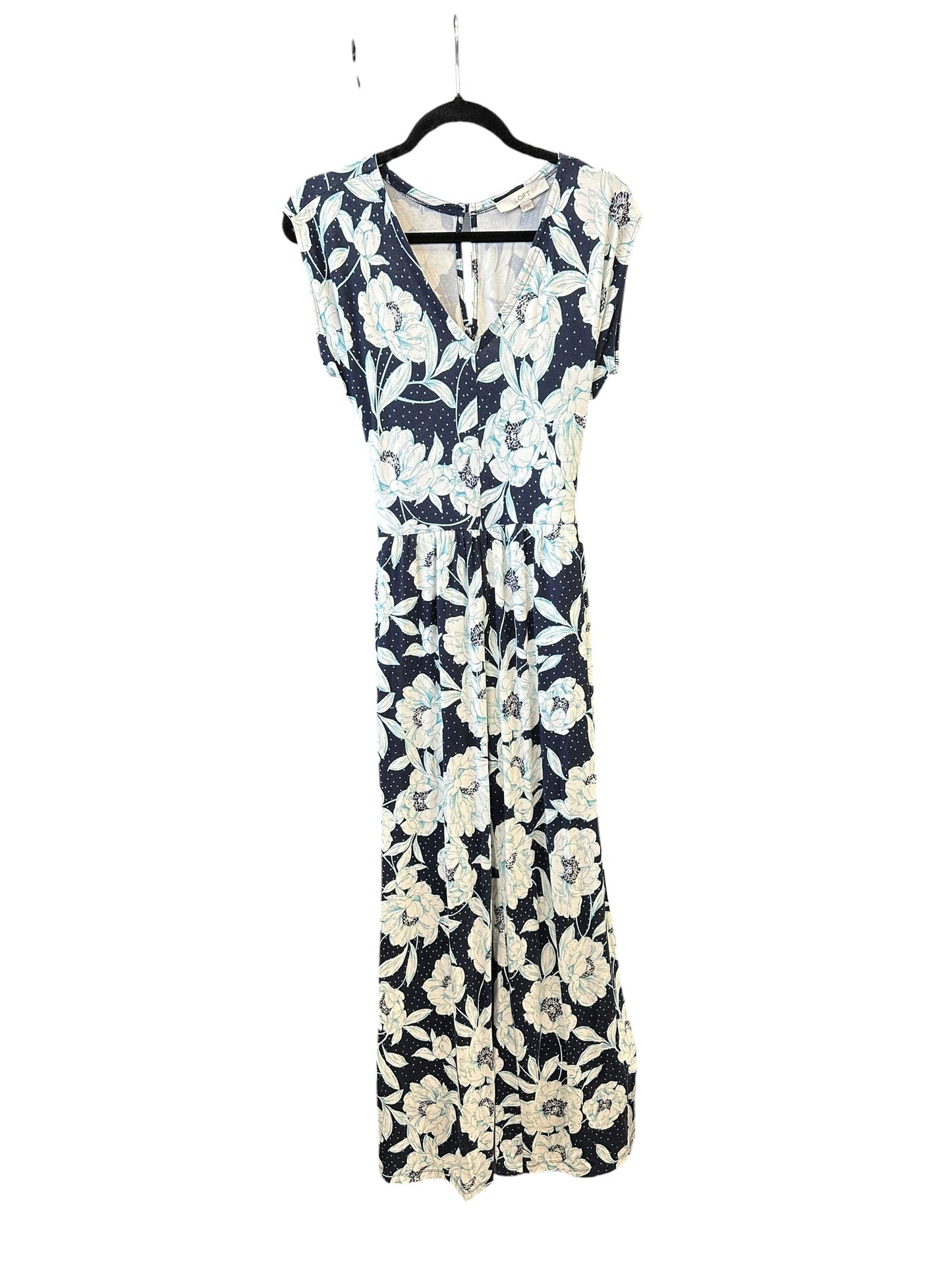 Jumpsuit By Loft In Blue & White, Size:S