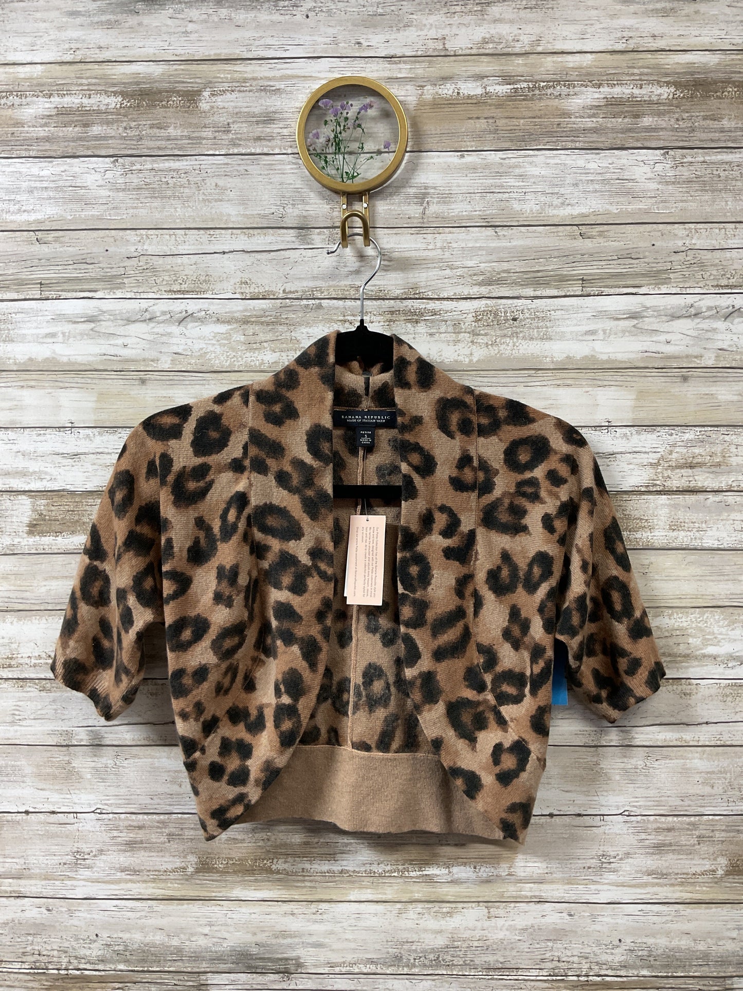 Cardigan By Banana Republic In Animal Print, Size:Sp