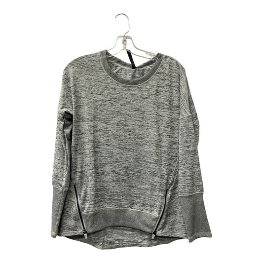 Athletic Top Ls Crewneck By 90 Degrees By Reflex In Grey, Size:M