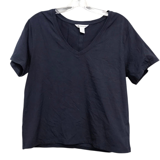 Athletic Top Ss By Athleta In Navy, Size:M