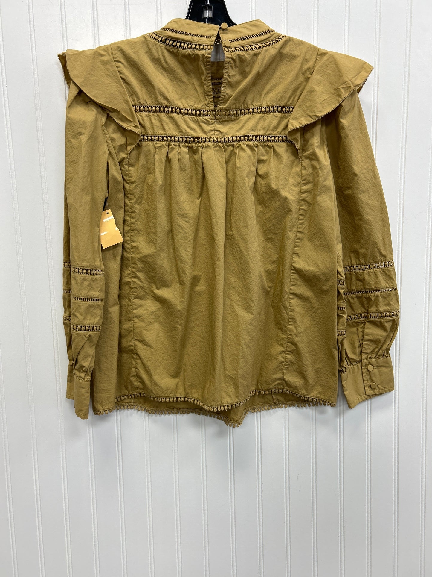 Blouse Ls By J. Crew In Tan, Size:S