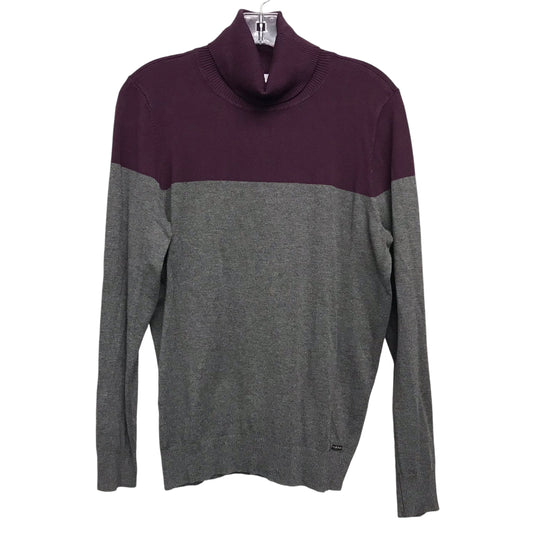 Top Ls By Calvin Klein In Grey & Purple, Size:L