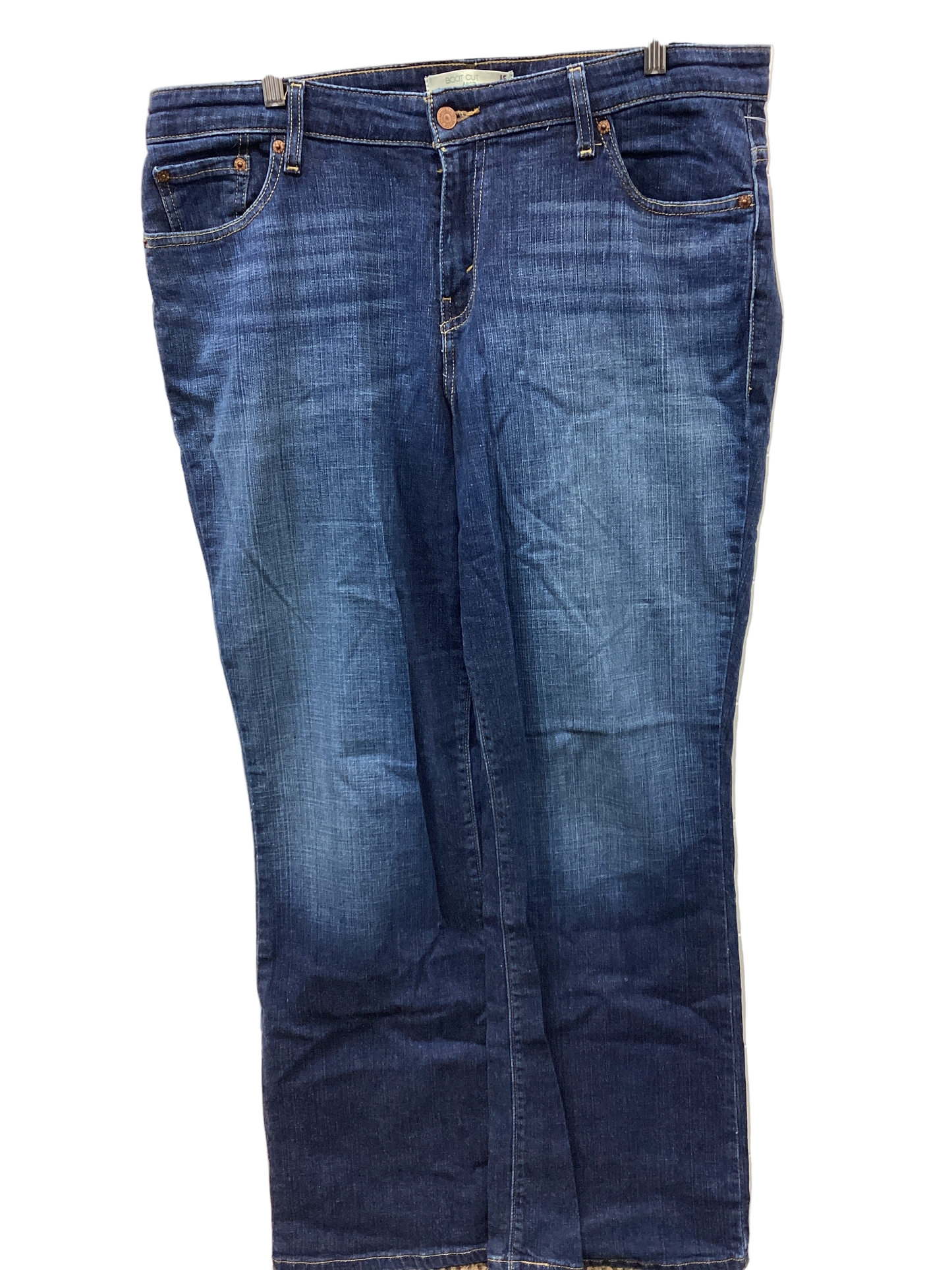 Jeans Boot Cut By Levis In Blue Denim, Size:18