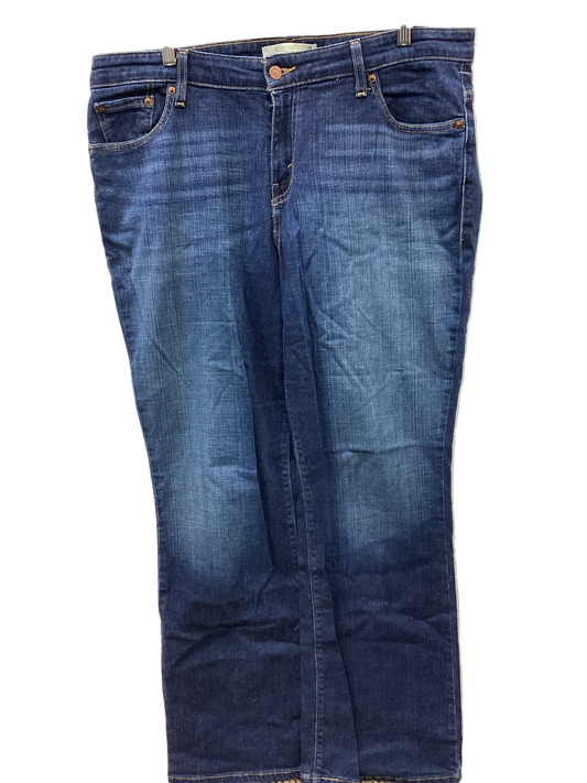 Jeans Boot Cut By Levis In Blue Denim, Size:18