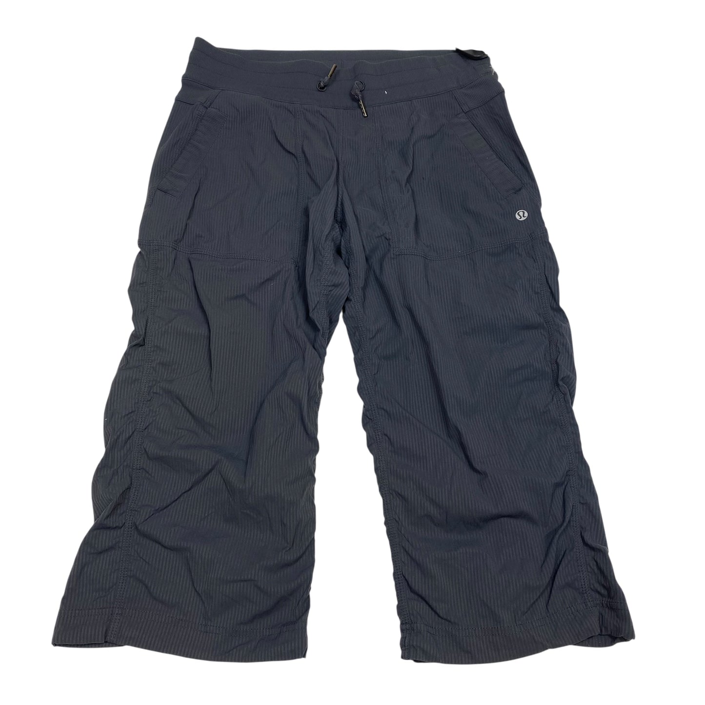 Athletic Leggings Capris Designer By Lululemon In Grey, Size:S