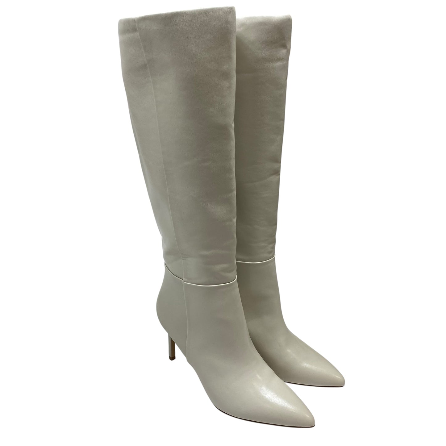 Boots Knee Heels By Madden Girl In Cream, Size:7.5