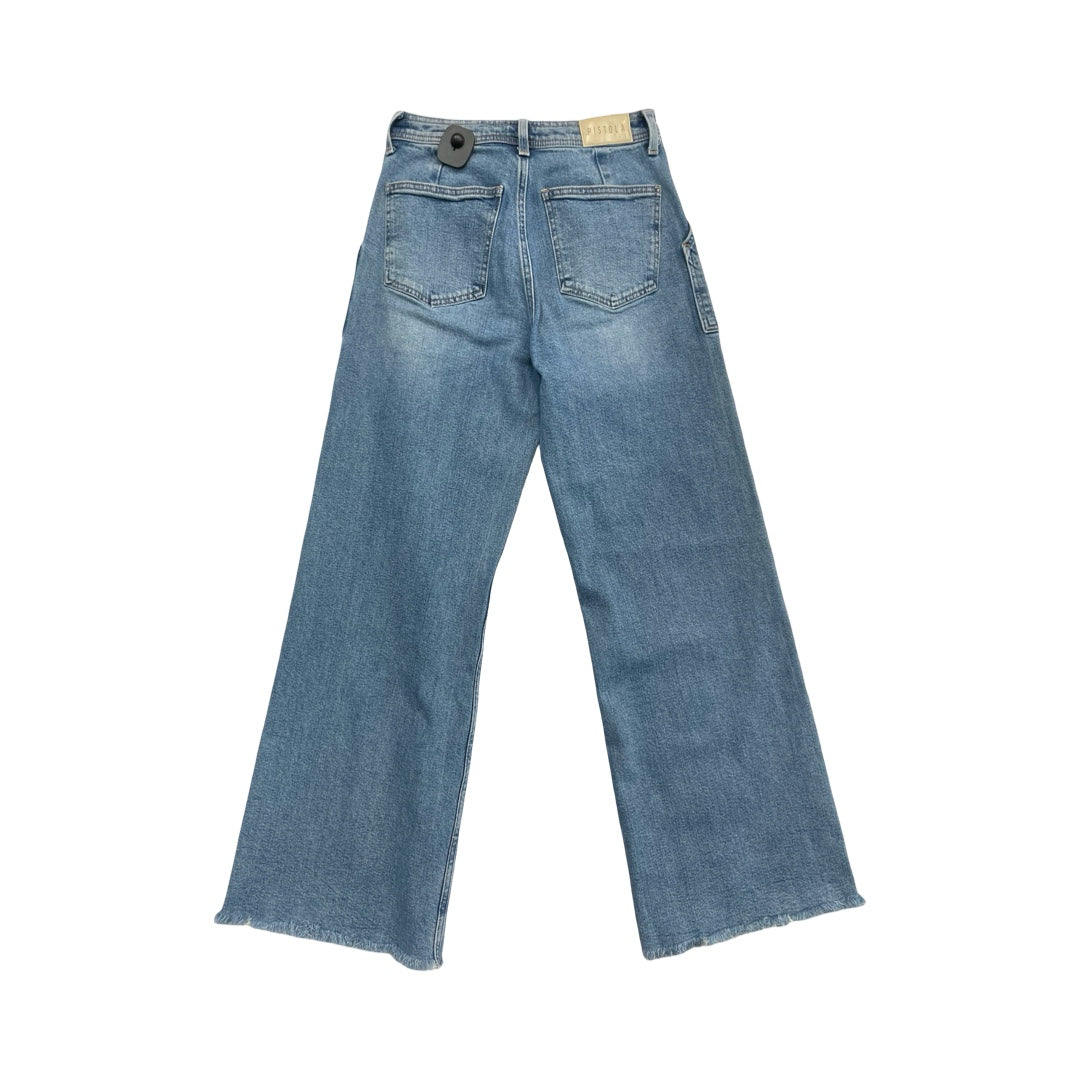 Jeans Wide Leg By Pistola In Blue Denim, Size:6