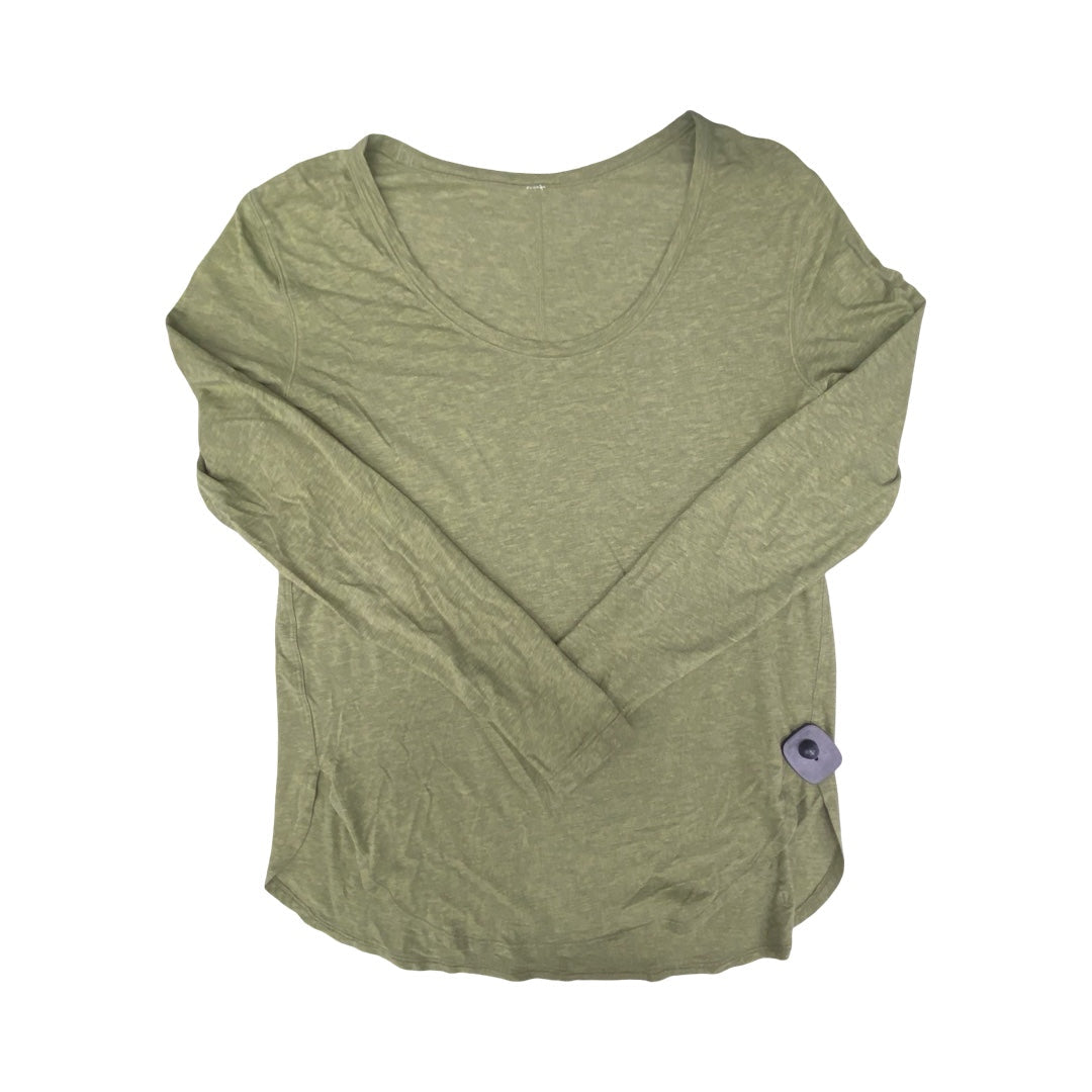Athletic Top Ls Crewneck By Lululemon In Green, Size:M