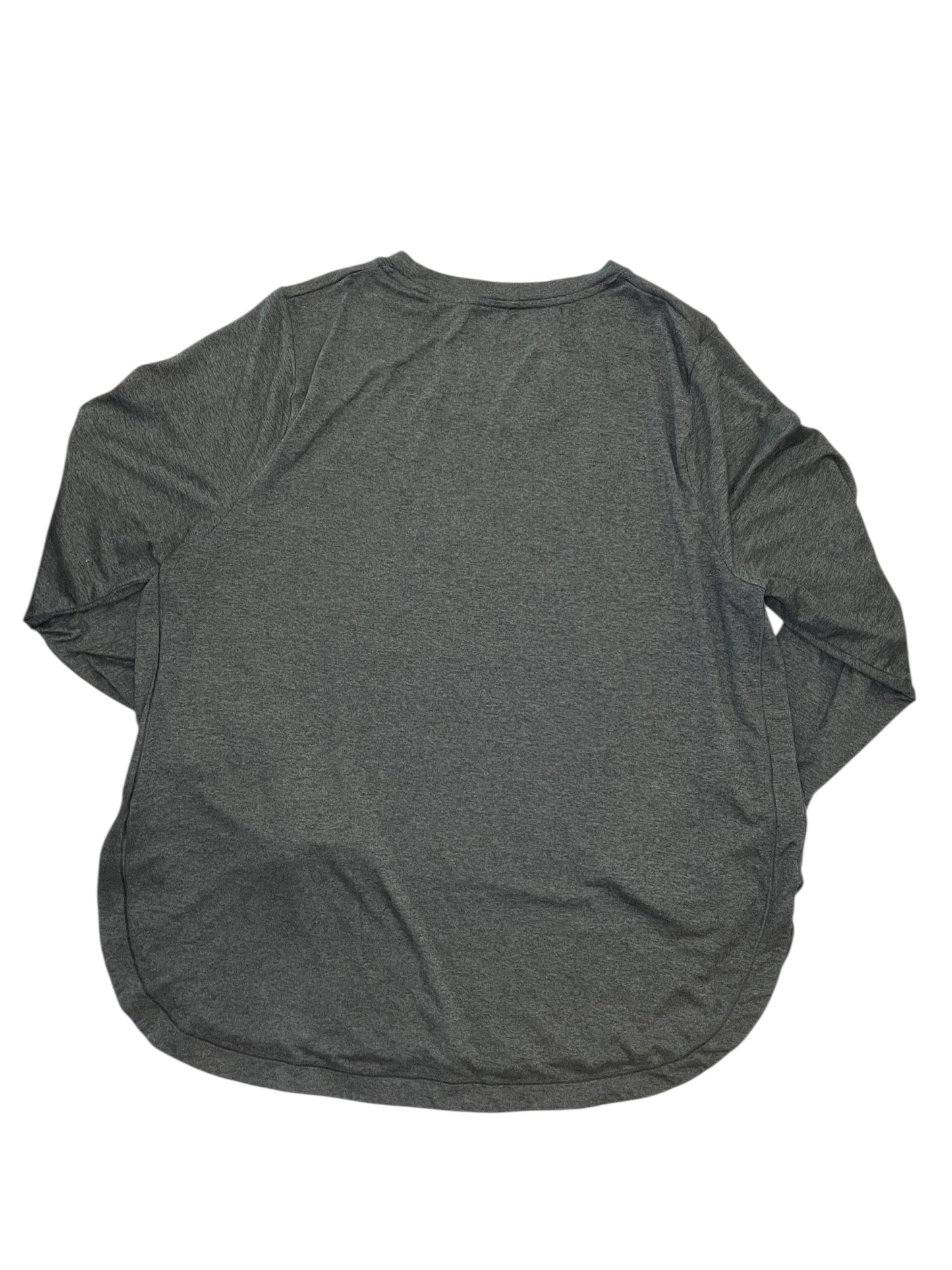 Athletic Top Ls Collar By Athleta In Grey, Size:1X