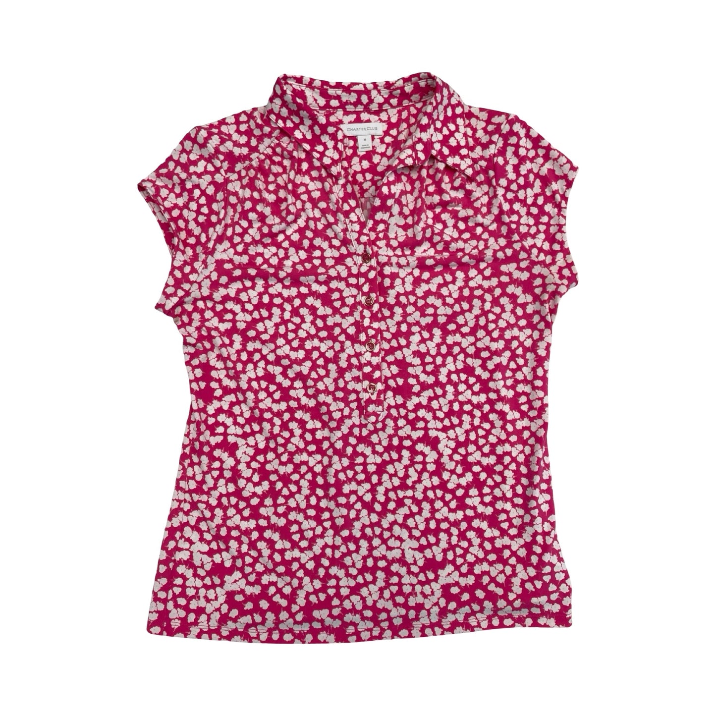 Top Ss By Charter Club In Floral Print, Size:M