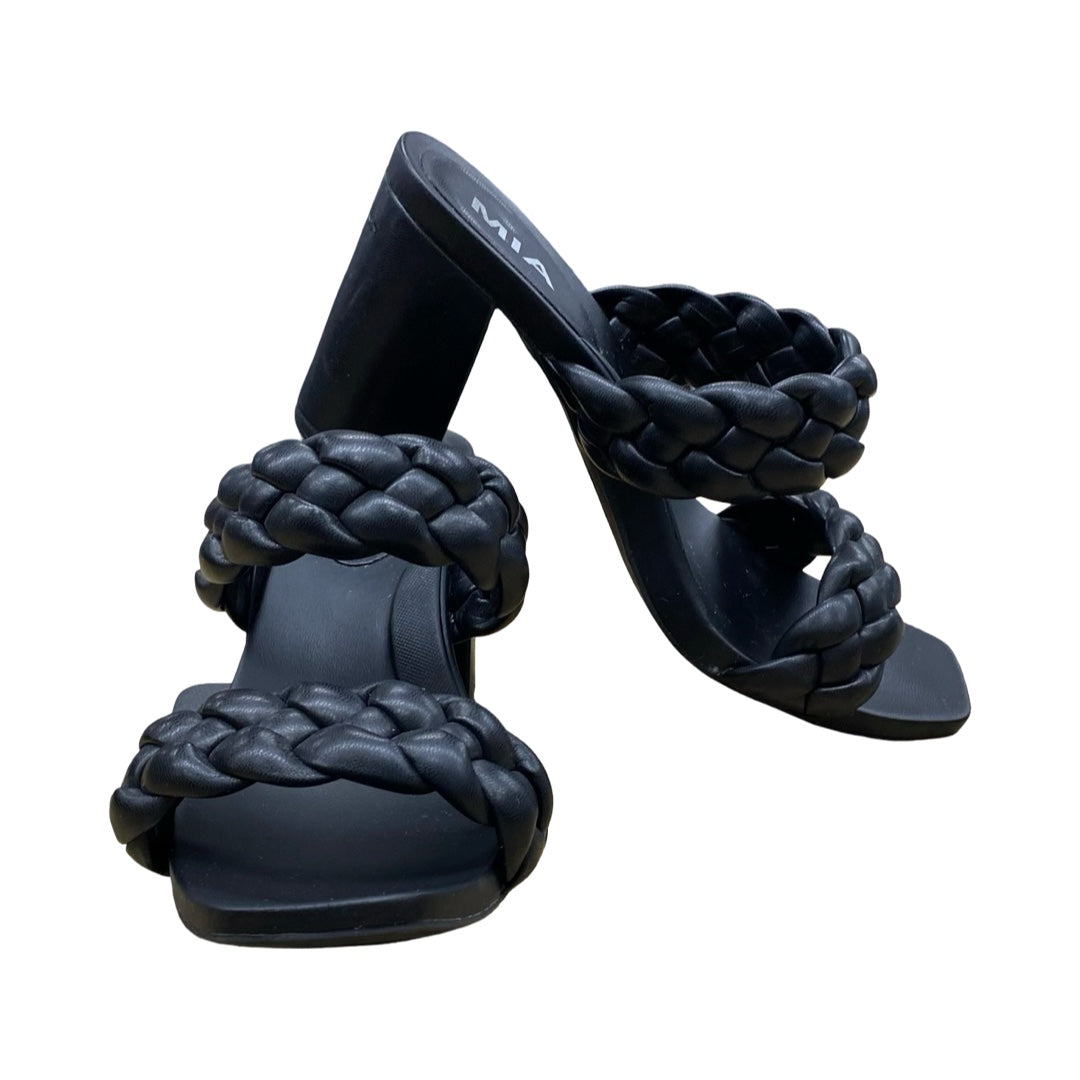 Shoes Heels Block By Mia In Black, Size:7.5