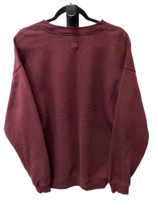 Sweatshirt Crewneck By Gap In Maroon, Size:L